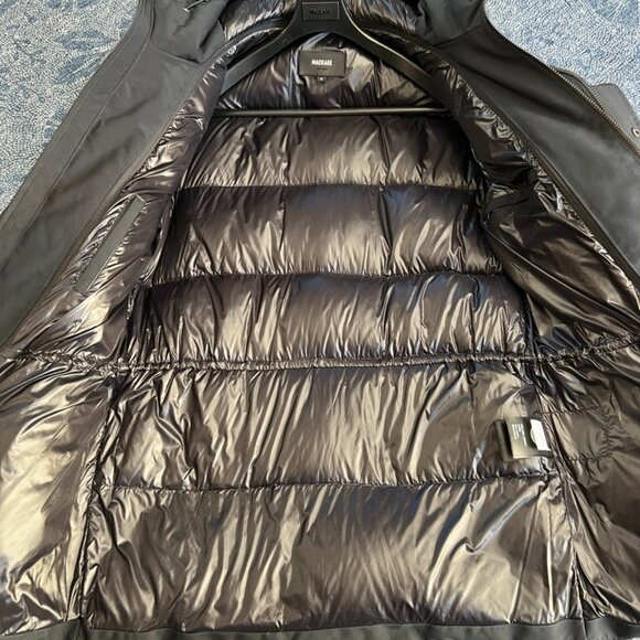 Like New - Mackage Edward 2-in-1 Down Coat Sz 36 (Small) - Black - Picture 7 of 14